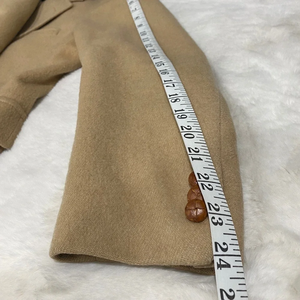 VTG Mens Tan Wool Blend Blazer Jacket Made‎ in Italy Size 38R